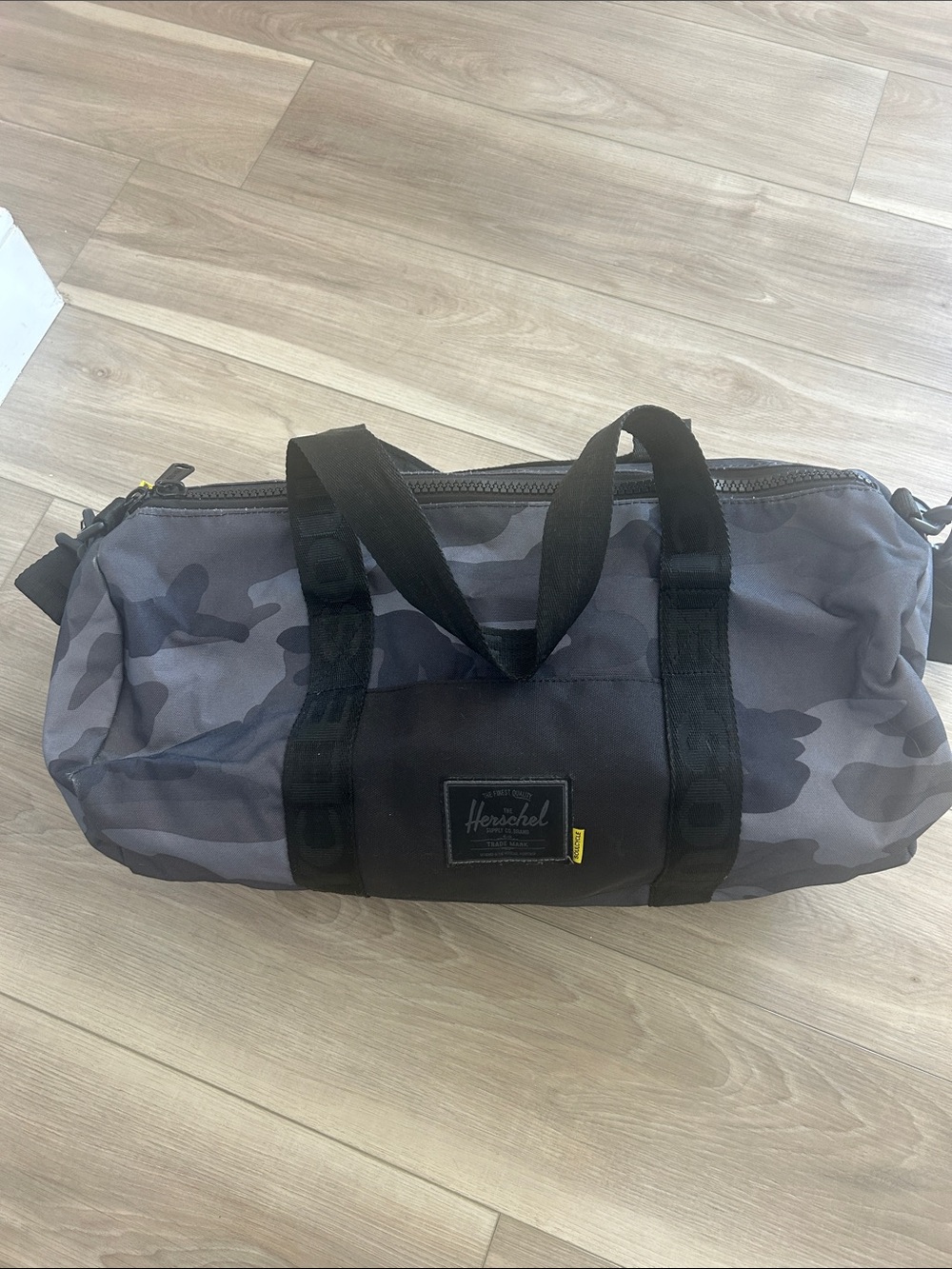 Herschel Supply Company Grey Camo Duffel with Black Accents